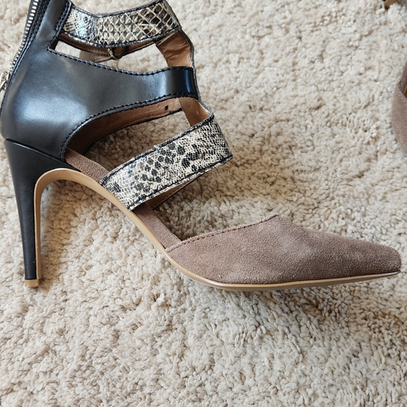Dolce Vita Snake skin, black, and brown suede heels - Picture 5 of 5